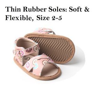 Donut Soft-Sole Sandals Toddlers Sandals Non-Slip Toddler Sandals Baby Girl